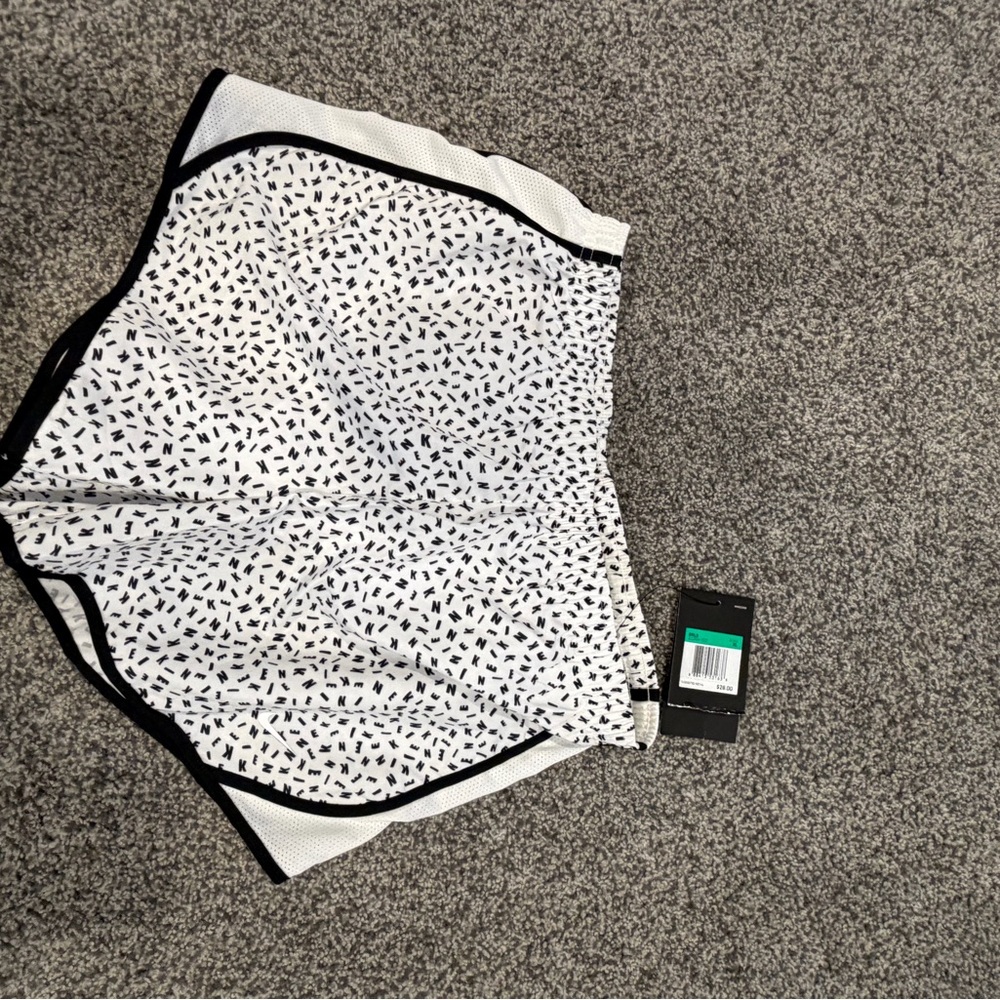 Nike Black and White Kids Patterned Shorts